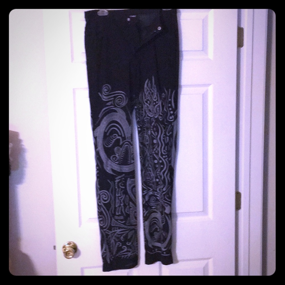 🔥 FUBU Collector’s Piece | Ultra-Sheer Graphic Statement Pants 🔥